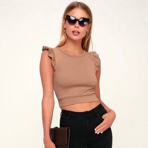 Flutter By Nude Ribbed Crop Top